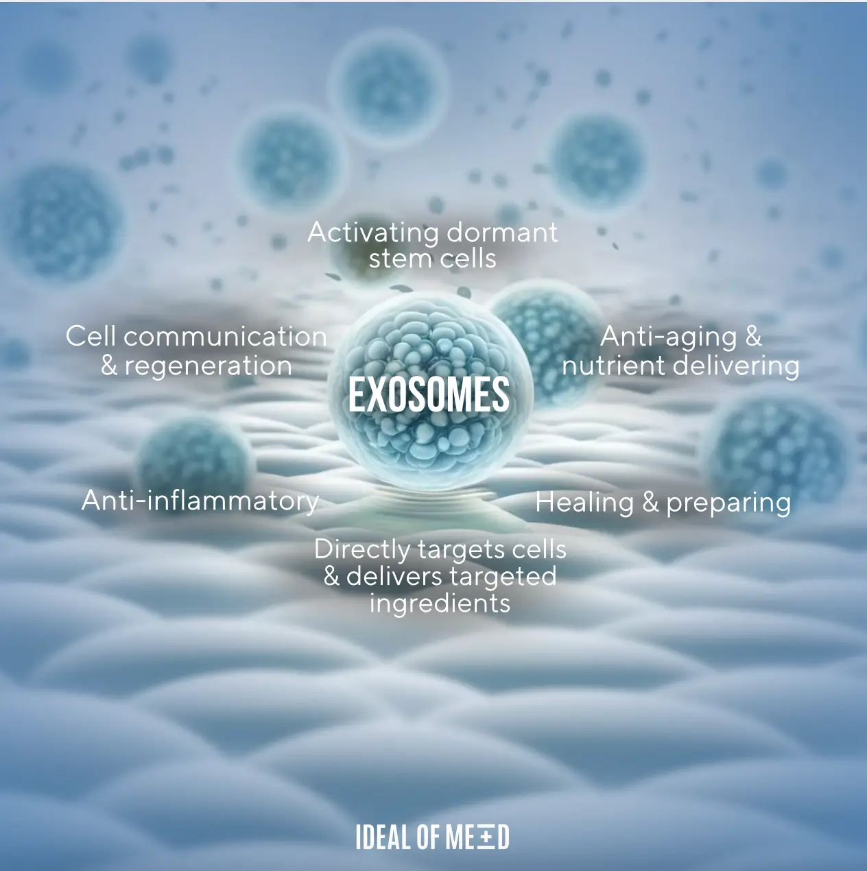 Exosomes benefits Idealofmed graph
